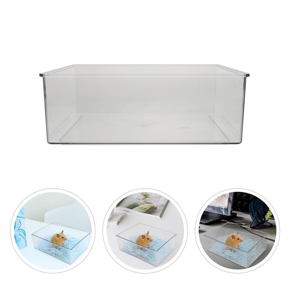 FENGGUIQU Transparent Plastic Pet Bathtub for Small Animals, Home Use Basin, Easy to Clean, 1 Piece