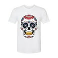 thumbnail image 2 of Wild Bobby Day Of The Dead Sugar Skull Pop Culture Men Premium Tri Blend Tee, True White, XX-Large, 2 of 5