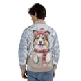thumbnail image 5 of Playful Shetland Sheepdog Welcomes Winter Snowy Day with Cardinal Bird All Over Print 3D Baseball Jacket Sheltie Dog Lover Gifts Bomber Jacket Softball - 12017, 5 of 6