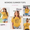 thumbnail image 3 of Be Joyful Camiseta Mujer Divertida Sunshine Tee Playa Cocoteros Camiseta Gráfica Manga Corta Tops,XL Rojo Verde, 3 of 5