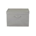 thumbnail image 3 of Household Essentials Wide KD Storage Box With Lid Box, 18.5”x15”x12”, Sides With Cardboard Reinforcement for Added Sturdiness, Ideal Closet Storage Solution, Includes Handle for Easy Access, Silver, 3 of 8