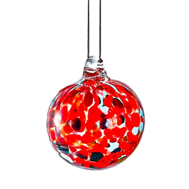 Decoraciones de Navidad Al Aire Libre Ornamentos de Bola de Navidad de Vidrio Ornamentos de Vidrio Soplado a Mano Ornamentos Colgantes Esféricos Adecuados para Árbol de Navidad Ventana de Casa Decorac