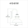thumbnail image 2 of 410-61W-BAB Dainolite One Light Wall Sconce, 2 of 4