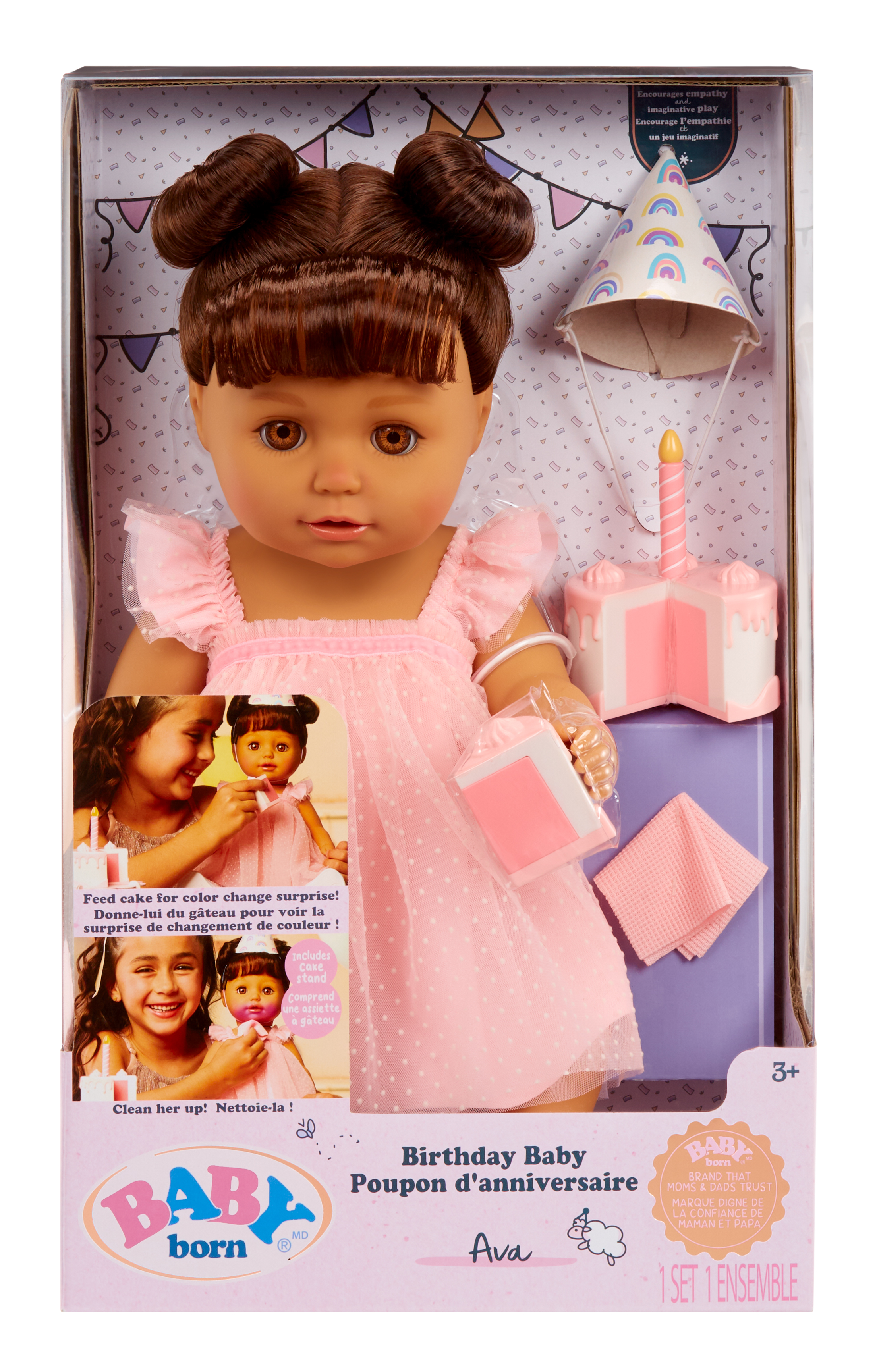 Baby Born Birthday Baby Doll Ava, Light Brown Eyes photo 8