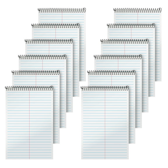 TOPS™ Second Nature® Steno Books, 6" x 9", Gregg Ruled, 80 Sheets, 30% Recycled, White, Pack Of 12