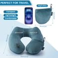 thumbnail image 4 of Inflatable Travel Neck Pillow for Airplane Sleeping Blow Up Neck Support Air Pillow Traveling on Plane Long Flights Washable, 4 of 7