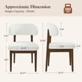 thumbnail image 2 of Hawsaiy Dining Chairs Set of 2, Upholstered Kitchen & Dining Room Chairs with Solid Wood Frame, Curved Back Side Chairs, Cream, 2 of 9