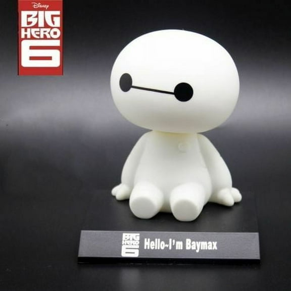 Simyoung Cute Baymax Robot Shaking Head Doll Automotive Accessories, Plastic