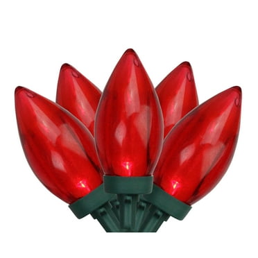 Set of 25 Red LED C9 Christmas Lights