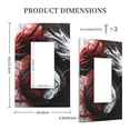 thumbnail image 3 of KLL Cool Black And White Dragon Pattern Electrical Outlet Covers, 3" x 5" 1 Pack Electric Receptacle Plug Covers for Decorator Receptacle Outlet & Switch-Style U, 3 of 6