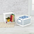 thumbnail image 4 of Sterilite Stackable Plastic Storage Crate Bin Organizer Box, White, 12-Pack, 4 of 8