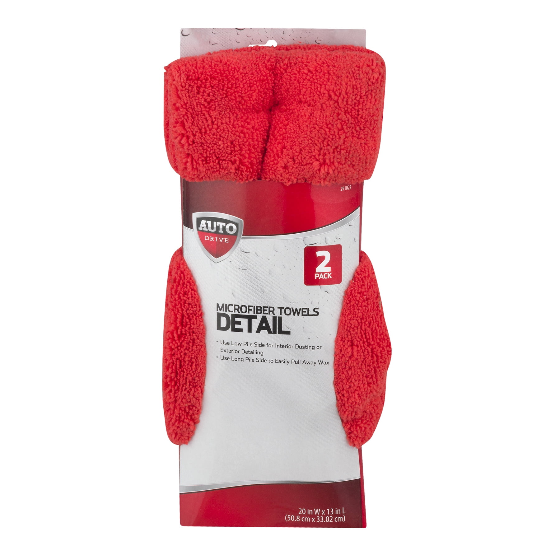 Auto Drive Microfiber Towels Detail, 2.0 PACK