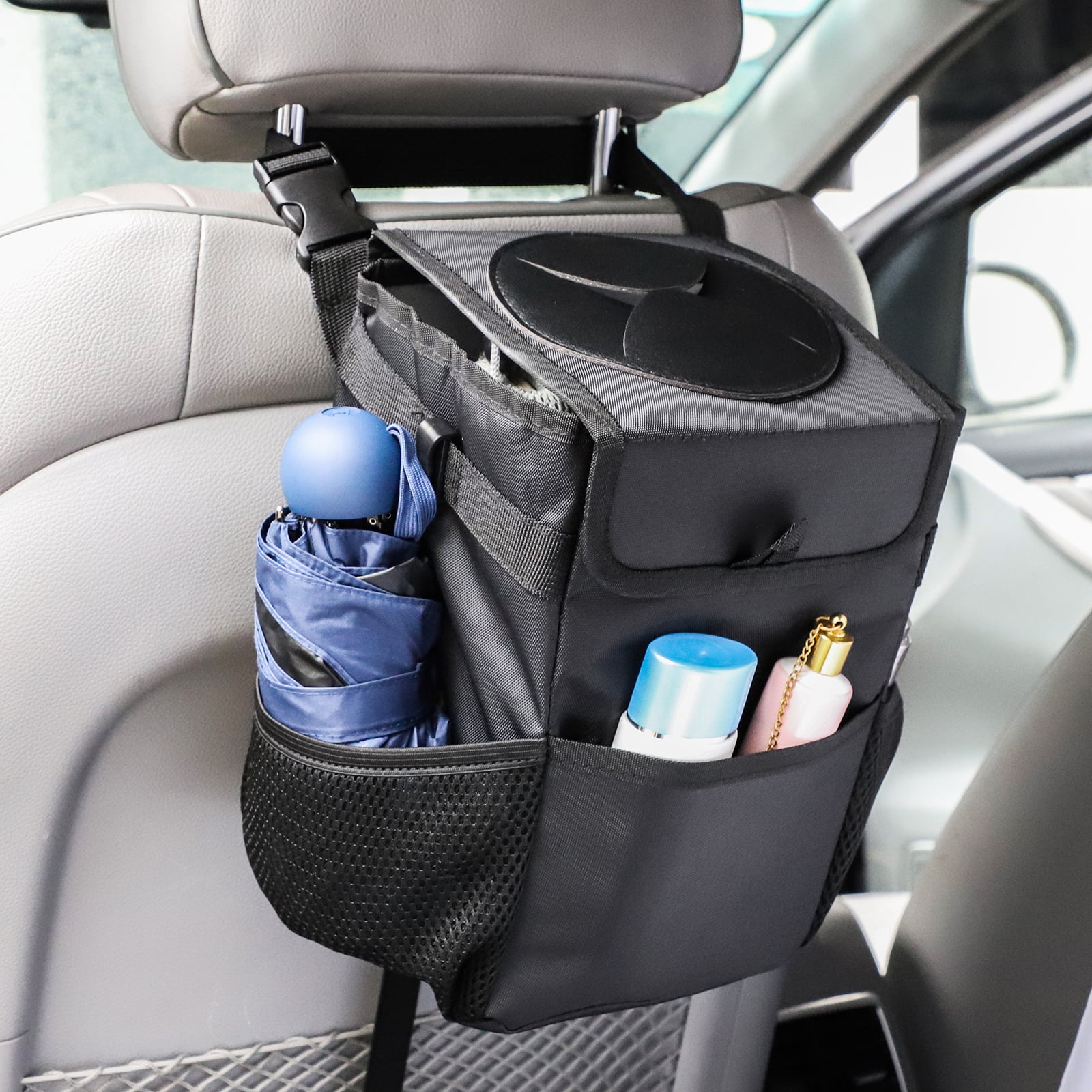 Car Trash Can with Lid, TSV Car Garbage Bag Can Hanging 3 Car Trash Can with Lid, TSV Car Garbage Bag Can Hanging 3