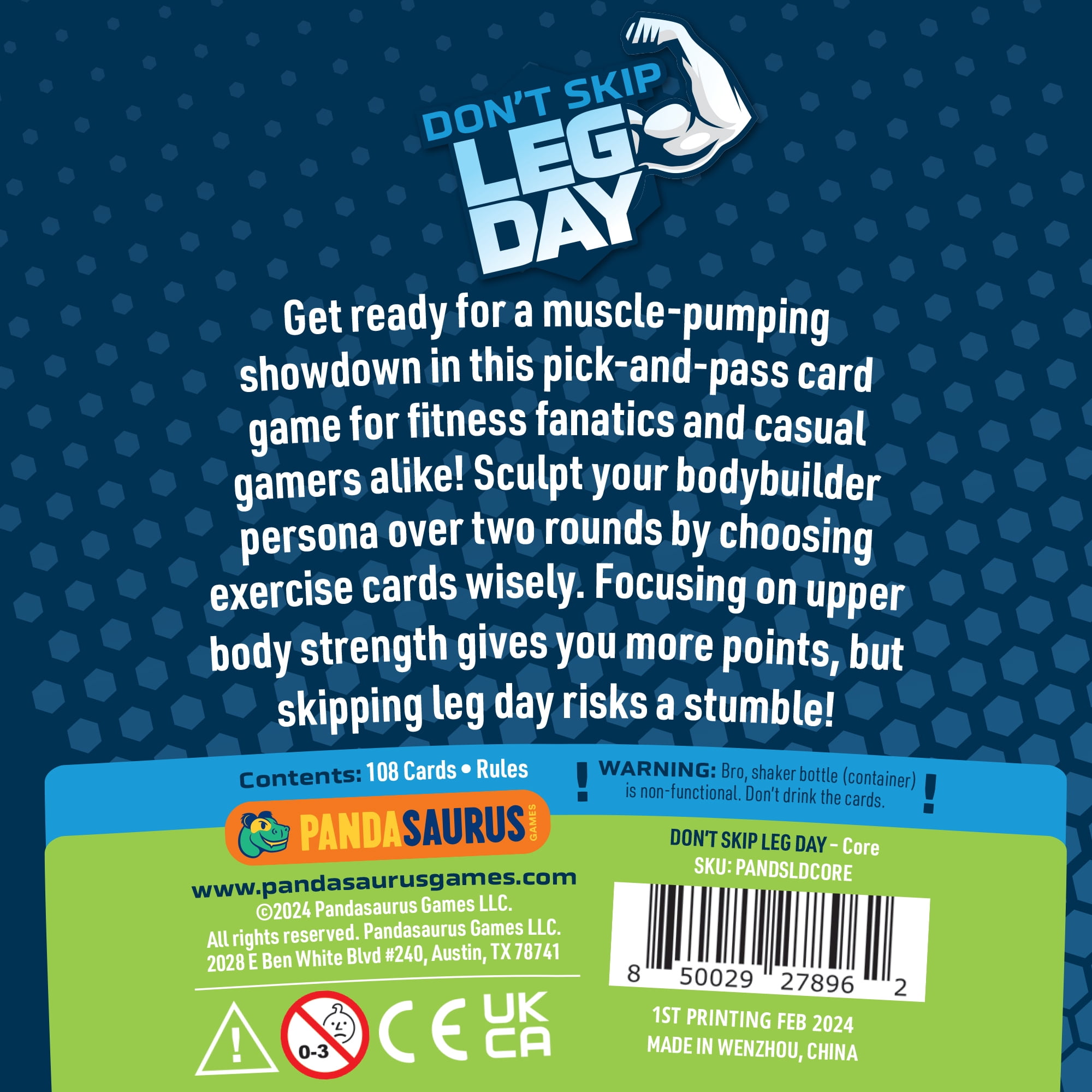 Don't Skip Leg Day Family Card Game for Ages 8 and up, from Asmodee