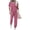 Pink, variant on FreshPretty Womens 2 Piece Outfits Summer Tracksuit Sets Short Sleeve Tops Travel Long Pants Jogger Lounge Set