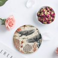 thumbnail image 4 of FMSHPON Giant Whale and Fish Starfish Coral Underwater World on Nautical Map Set of 6 Round Coaster for Drinks, Absorbent Ceramic Stone Coasters Cup Mat with Cork Base for Coffee Table Bar Decor, 4 of 6