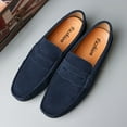 thumbnail image 4 of Men's Casual Loafers Slip On Leather Shoes Lightweight Driving Shoes Moccasins Classic Penny Loafer Flats Boat Shoes Big Size, 4 of 10
