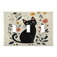 thumbnail image 2 of Switch Panel 4.48x6.37In Switch Plate Wall Panel Living Room Kitchen Bedroom Study Switch Panel Stylish Decoration Cute Cartoon Black Cat, 2 of 8