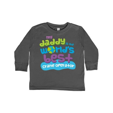 

Inktastic World’s Best Crane Operator Daddy Gift Toddler Boy or Toddler Girl Long Sleeve T-Shirt