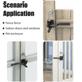 thumbnail image 6 of Self-Locking Gate Latch Carbon Steel Post Mounted Fence Gate Latch Heavy Duty Automatic Lever Latch, 6 of 7