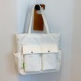 thumbnail image 4 of Bolso casual de mujer Bolso de mano universitario de lona versátil Bolso bandolera de color sólido, 4 of 9