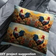 thumbnail image 2 of Homewish Farm Animal Chicken Fabric by the Yard 1 Yard,Rustic Flower Sunflower Home Decor Fabric by the Yard,Oil Painting Sewing Fabric For Men Women,Luxury Bedroom Decor, 2 of 6