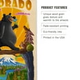 thumbnail image 3 of Pagosa Springs, Colorado, Black Bear on Log, Mid-Century Inspired Birch Wood Wall Sign (6x9 Rustic Home Decor, Ready to Hang Art), 3 of 5