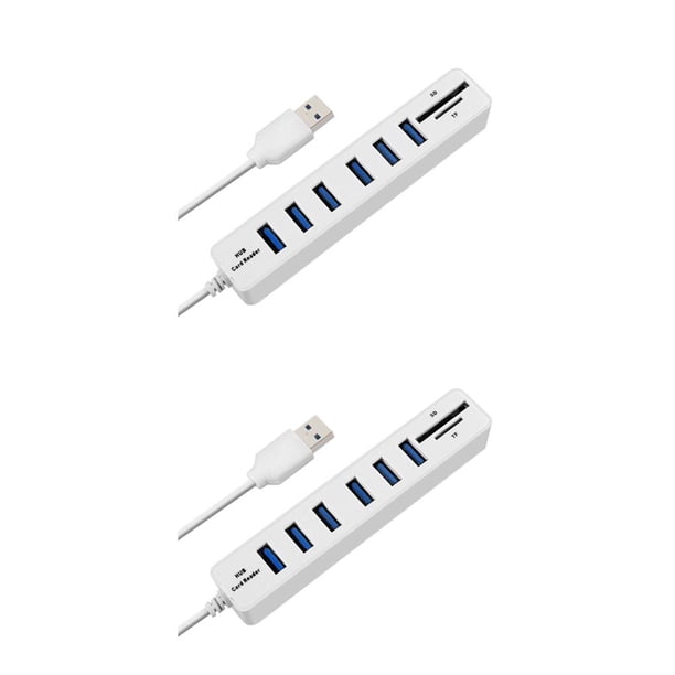 Matsuzay USB Hub 2,0 Multi USB 2,0 Hub USB Splitter alta velocidad 6 puertos Hub TF lector de tarjetas todo en extensión de computadora Hub Type3 NO3