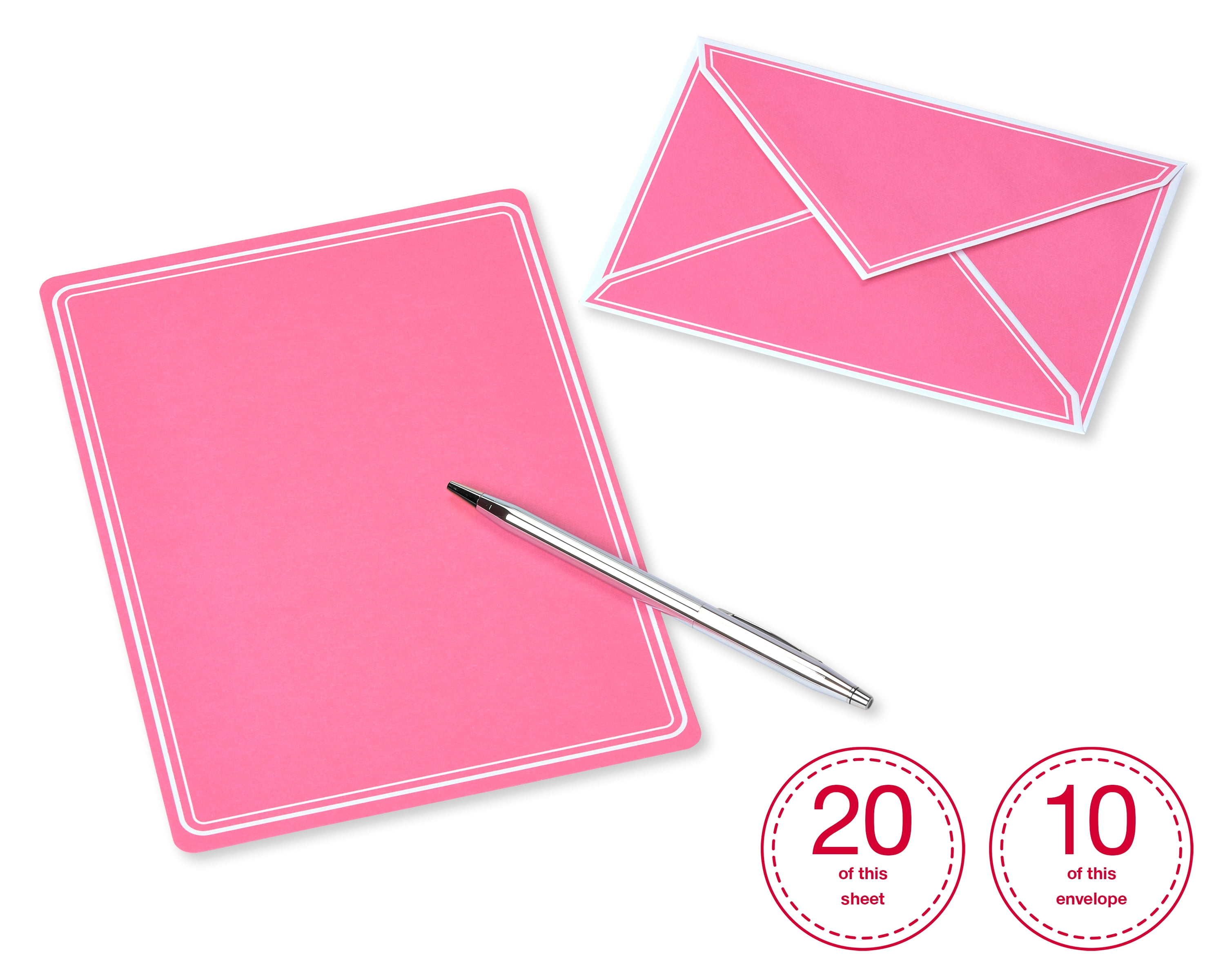 American Greetings Pastel Stationery Sheets, 80ct, Envelopes Included