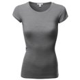 thumbnail image 2 of FashionOutfit Women's Basic Short Sleeve Round Neck T-shirt Tops, 2 of 4