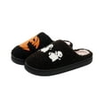 thumbnail image 2 of Womens House Slippers Slip-on Flat Heel Slides Round Toe Flat Heel Slides Women's Casual Dressy Indoor Home Halloween Pumpkin Ghost Fall Winter Flat Shoes, 2 of 9