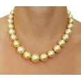 thumbnail image 2 of 14K Gold 12-15mm Golden South Sea Cultured Pearl Necklace - AAA Quality, 20" Matinee Length, 2 of 7