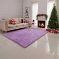 thumbnail image 6 of Christmas Area Rug for Living Room, Large Fluffy Rug for Bedroom & Fuzzy Furry Plush Soft Rugs, Small Shaggy Carpet for Dorm Room Home Decor (31"X20", Light Purple), 6 of 6