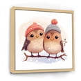 thumbnail image 2 of Designart "Nursery Bird Lovers Winter Delight II" Animals Framed Wall Art - Traditional Brown Bird Living Room Framed Canvas Art, 2 of 6