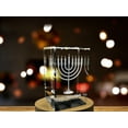 thumbnail image 3 of Happy Hanukka 3D Engraved Crystal Decoration, 3 of 6