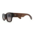 thumbnail image 3 of Classy Gentlemans Narrow Rectangle Thick Plastic Arm Sunglasses All Brown, 3 of 4