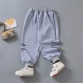 thumbnail image 2 of Boys Sweatpants Wide Leg Sweatpants Sweatpants with Side Pockets for 6M-10T Kids Boys Athletic Pants Fall Winter Clothes Kids Grey Sweatpants Size 4-5 Years, 2 of 4