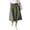 Army Green #18, variant on Women Elastic High Waist Front Button Midi Swing Skirt with Side Pockets, Casual Loose Cotton Linen A-Line Skirt L
