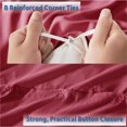 thumbnail image 4 of Housse de Couette Rouge Taille Grand - Ensemble de Housse de Couette Double Brossée Douce, 3, 4 of 9