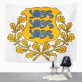 thumbnail image 2 of ZEALGNED Colorful Clipping Estonia Arms Seal National Emblem White Country Cutout Wall Art Hanging Tapestry Home Decor for Living Room Bedroom Dorm 60x80 inch, 2 of 2