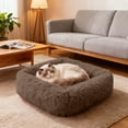 thumbnail image 6 of Donut Calming Pet Bed for Small Medium Dogs, Washable Anti-Anxiety Fluffy Dog Bed with Non- Bottom, Self-Warming Plush Cat Bed for Improved Sleep, 6 of 6