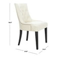 thumbnail image 6 of SAFAVIEH Abby Flat Cream/Espresso Bicast Leather Tufted Side Chair (Set of 2) (22 in. W x 23.8 in. D x 36.4 in. H), 6 of 13