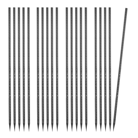 Rebar Stakes 24 Inch - Heavy Duty Galvanized Steel Ground Anchors - 0.47in Diameter - Chisel Point - Rust Resistant - Gardening, Fencing, Camping (20 Pack)