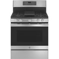 thumbnail image 1 of GE 30" Gas Convection Range with No Preheat Air Fry Stainless Steel - JCGB735SPSS, 1 of 4