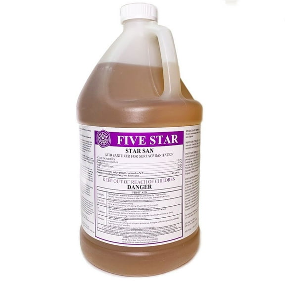 Star San - Five Star - 1 Gallon (128 OZ) - Food-Grade High Foaming Acid Sanitizer