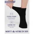 thumbnail image 4 of Hugh Ugoli Women's Cotton Ankle Socks 4 Pairs, Seamless Toe, Loose Fit, Non-Binding Top, Shoe Size 6-9, 4 of 8