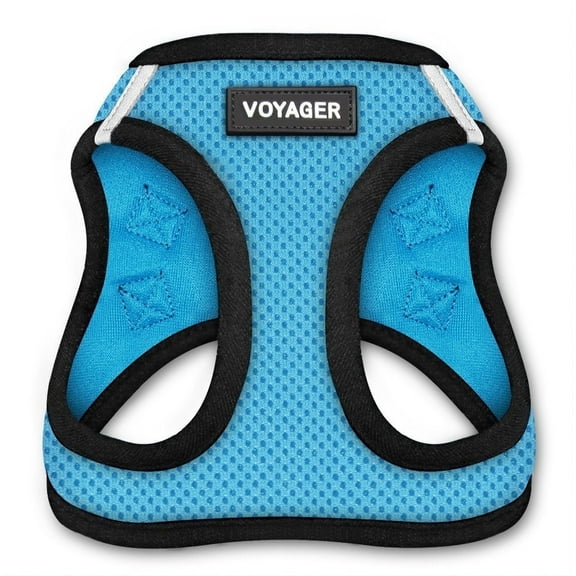 Voyager Step-In Air Dog Harness - All Weather Mesh Step in Vest Harness for Small and Medium Dogs by Best Pet Supplies - Baby Blue Base, XS