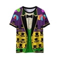 thumbnail image 2 of Xuyuer Women's Carnival Printed Round Neck Solid Color Short Sleeve Casual Loose T-Shirt, 2 of 8