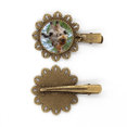 thumbnail image 1 of Organismo terrestre ciervos animal salvaje Tocado de pieza de pelo de horquilla de flor de metal vintage, 1 of 3