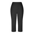 thumbnail image 5 of XIAONU Womens Pants pleasure Wide High Waist Exercise Capris Pants Sporty Yoga Pants Wide-Leg Cropped Pants With Pockets, 5 of 6